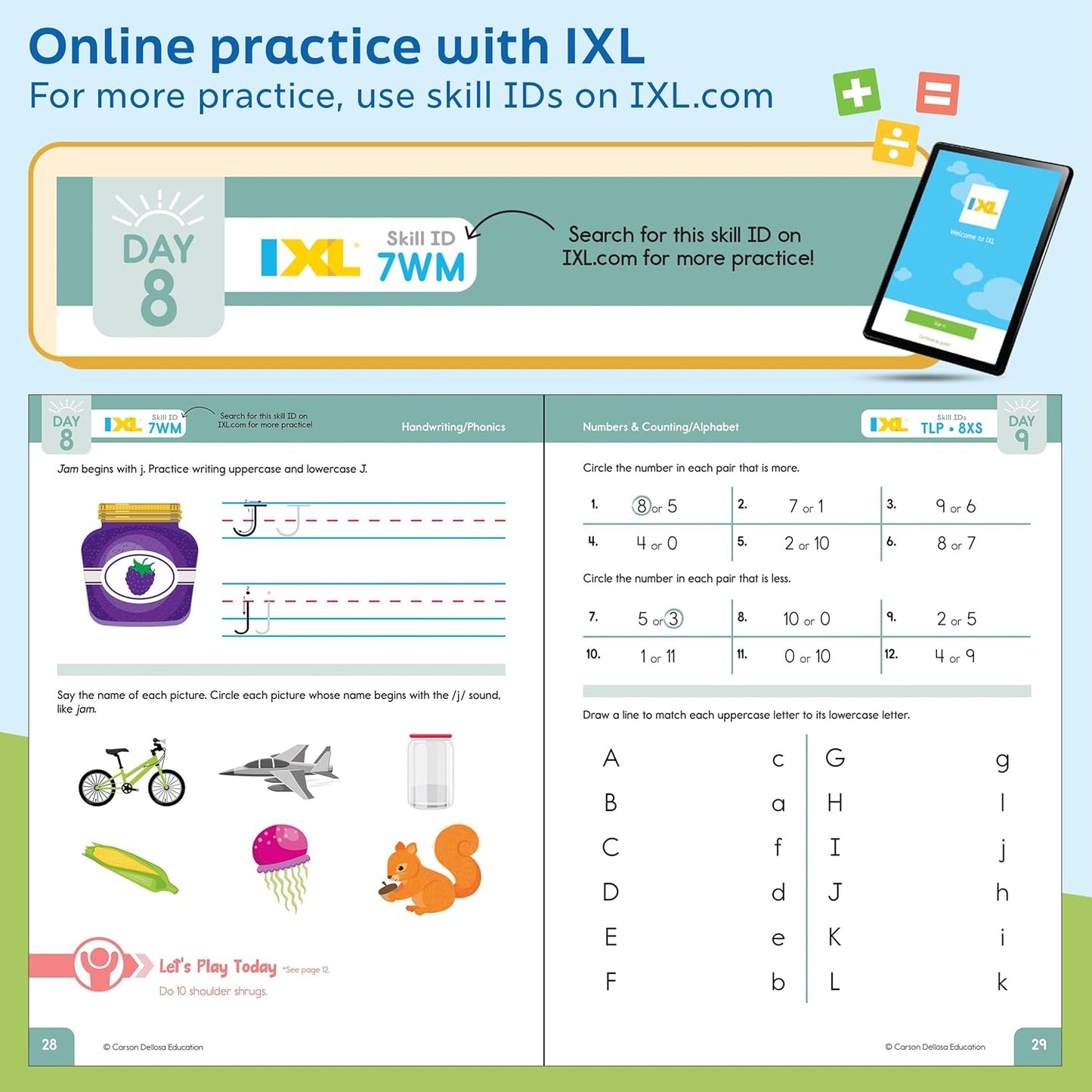 Summer Bridge Activities Kindergarten to 1st Grade Workbooks, Activity Book Ages 4-6 With Math, Phonics, Science, Social Studies, Writing Practice, Fitness, Flash Cards, Stickers, and More