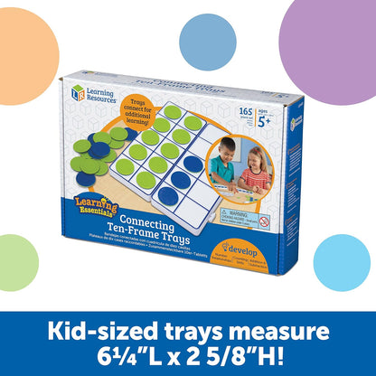 Learning Resources Rainbow Ten-Frames Classroom Set, 140 Pieces - Math Tools for Students Ages 5+, School Supplies and Teacher Resources, Classroom Supplies