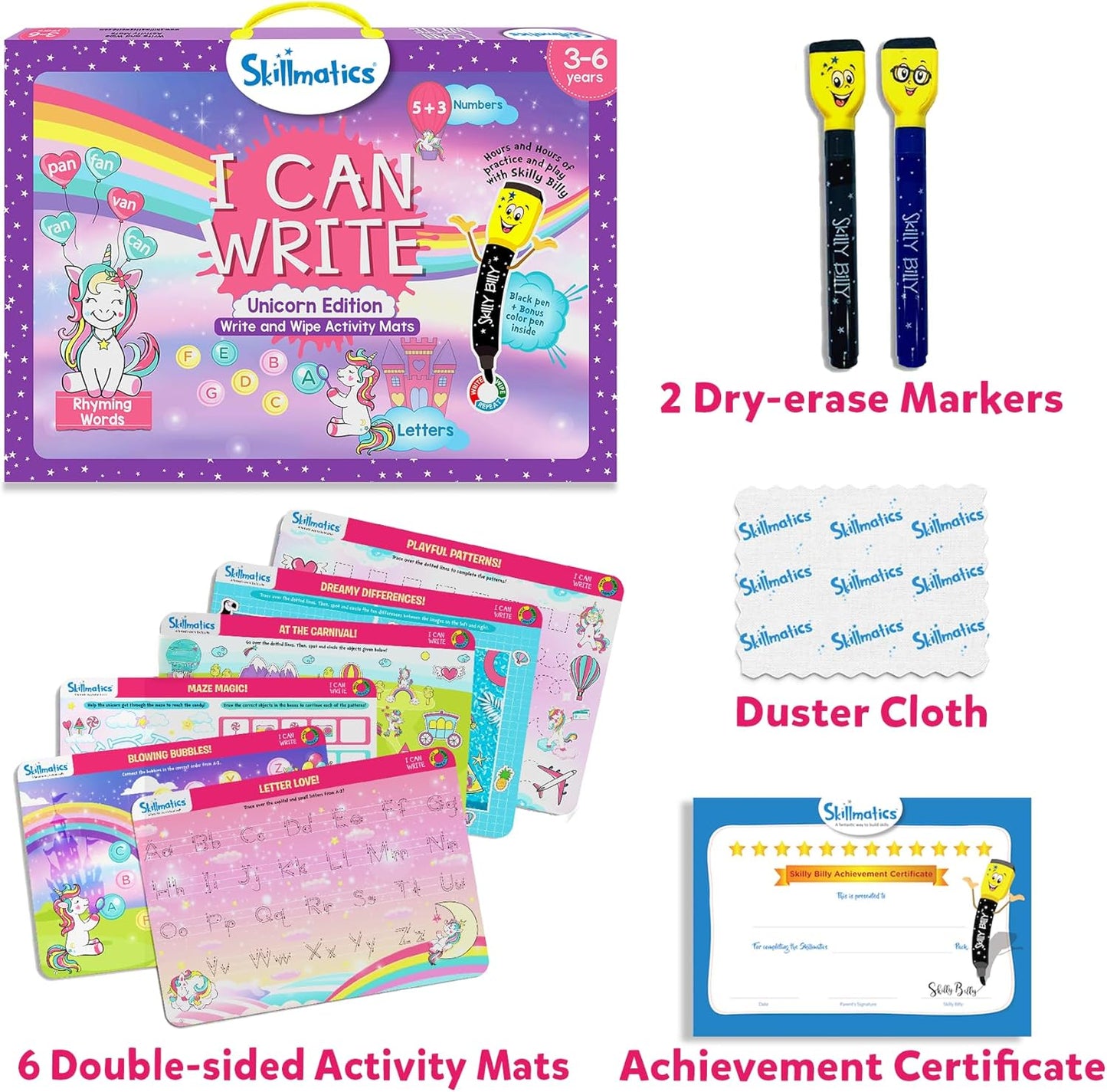Skillmatics I Can Write PAW Patrol - Reusable Preschool Learning Activities, Educational Toy and Game, Back to School Supplies, Gifts for Students, Kids, Toddlers Ages 3, 4, 5, 6
