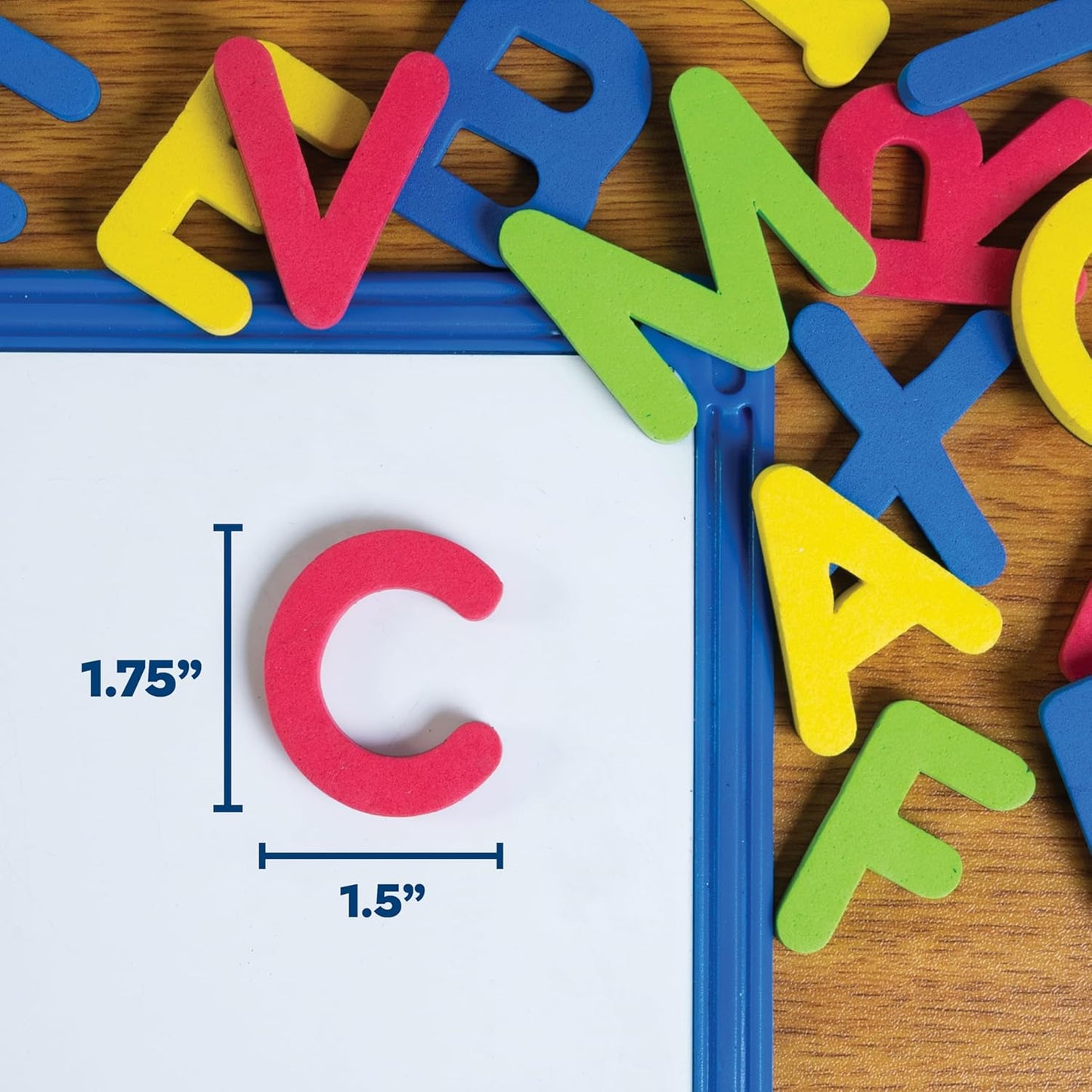 READY 2 LEARN Magnetic Alphabet Letters | Uppercase | 52 Large Foam Magnets for Kids | Educational Learning Tool for Classrooms, Refrigerators, White Boards & Homeschool