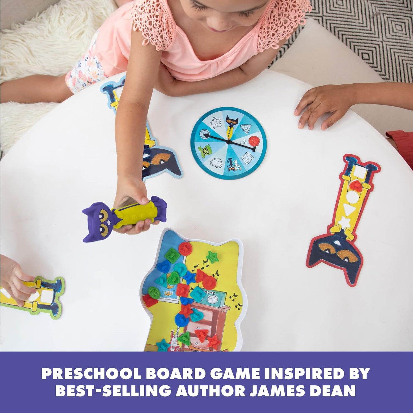 Educational Insights Pete The Cat I Love My Buttons Game - Shape Matching Games for Toddlers 3-5, Turn-Taking Kids Games, Toddler Fine Motor Skills Toys, Preschool Learning Activities