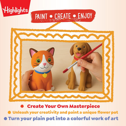 Highlights Paint Your Own Plaster Figurine & Activity Kits – DIY Art Sets with Figurines, Paints, Brush & Bonus Activities – Multiple Themes – Ages 6+