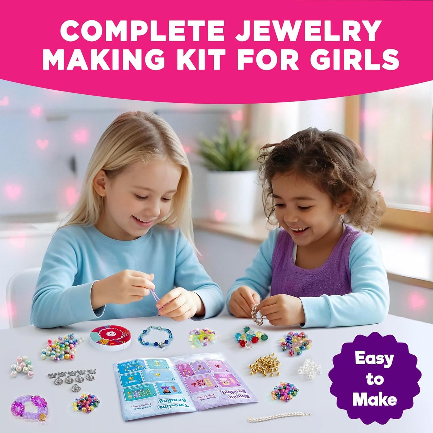 Doctor Jupiter Glam Science, DIY Makeup Craft Kit for Girls Ages 6+ | 50+ Beauty Recipes - Make Your Own Makeup, Perfume, Lip Gloss, Bath Bomb| Birthday Gift Ideas for 6-7-8-9-10-11-12 Year Olds