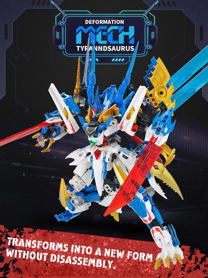 TIALLOW Pterodactyl Robot 2 in 1 Building Toy Sets, Dinosaurs Mech Transforming Building Block Model, Mecha Action Figures Pterosaur Building Kits, for Boys, Adult Age 8-12 (Pterodactyl)