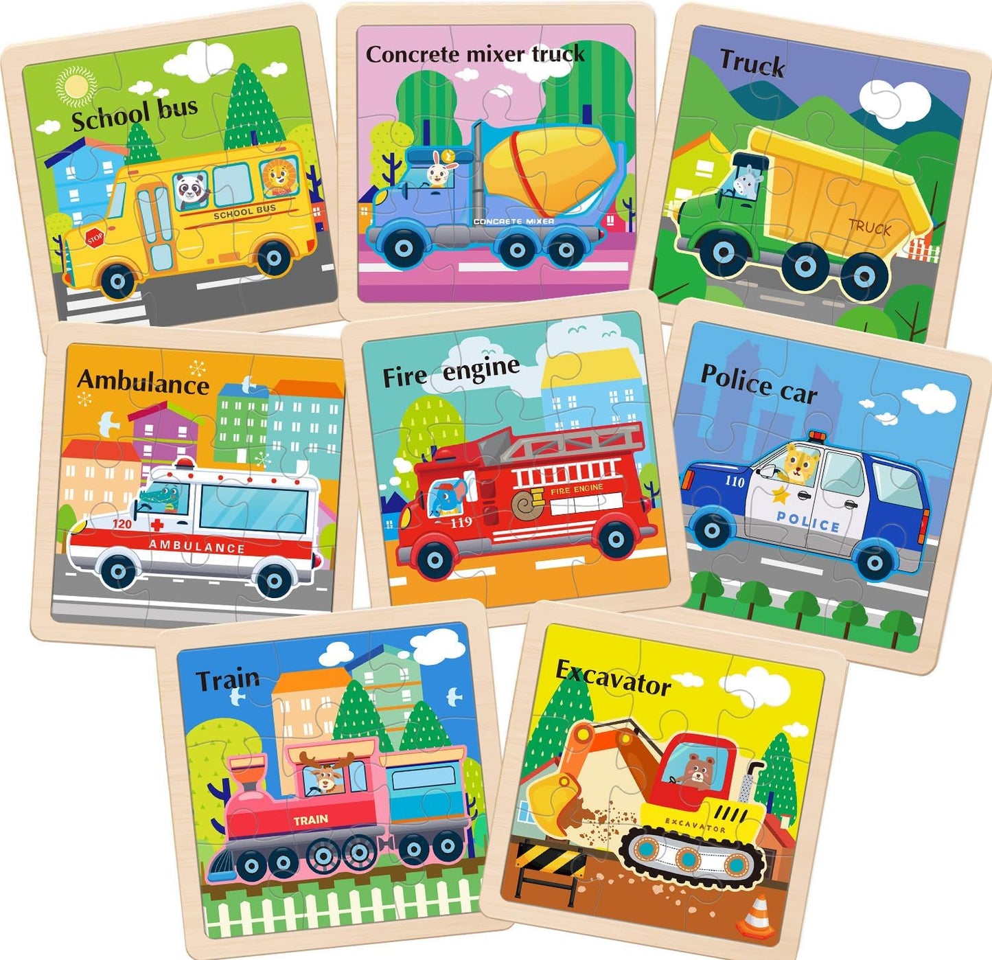 Wooden Puzzles for Toddlers 2-4, 9 Pieces Animal Jigsaw Puzzles for Kids Ages 3-5, Preschool Learning Activities, Learning & Educational Toys, Gifts for Boys, Girls