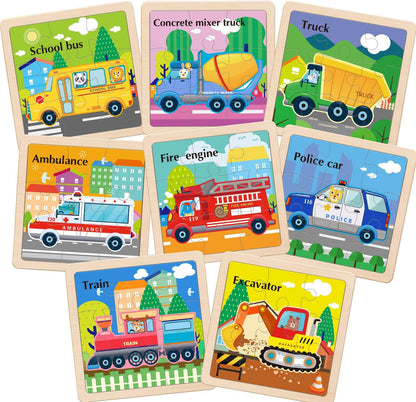 Wooden Puzzles for Toddlers 2-4, 9 Pieces Animal Jigsaw Puzzles for Kids Ages 3-5, Preschool Learning Activities, Learning & Educational Toys, Gifts for Boys, Girls