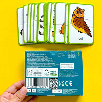QUOKKA Toddler Puzzles Ages 2-4 – 100% Self-Correcting 16 Matching Pairs of Wood Animals – Educational Toddler Puzzles Ages 1-3 with 32 Pieces - Memory Matching Games for 3-5 Years Old Boys and Girls