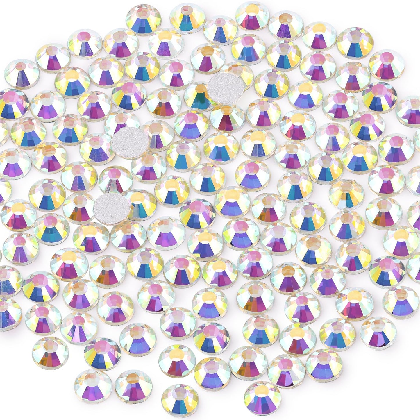 5000PCS SS6/2mm Glass Crystal Rhinestones (Clear), Bedazzling Flatback Rhinestones for Crafting DIY Crafts Nail Art Makeup Decoration, Gems Diamond Charms for Tumbler Shoes Clothing Mug