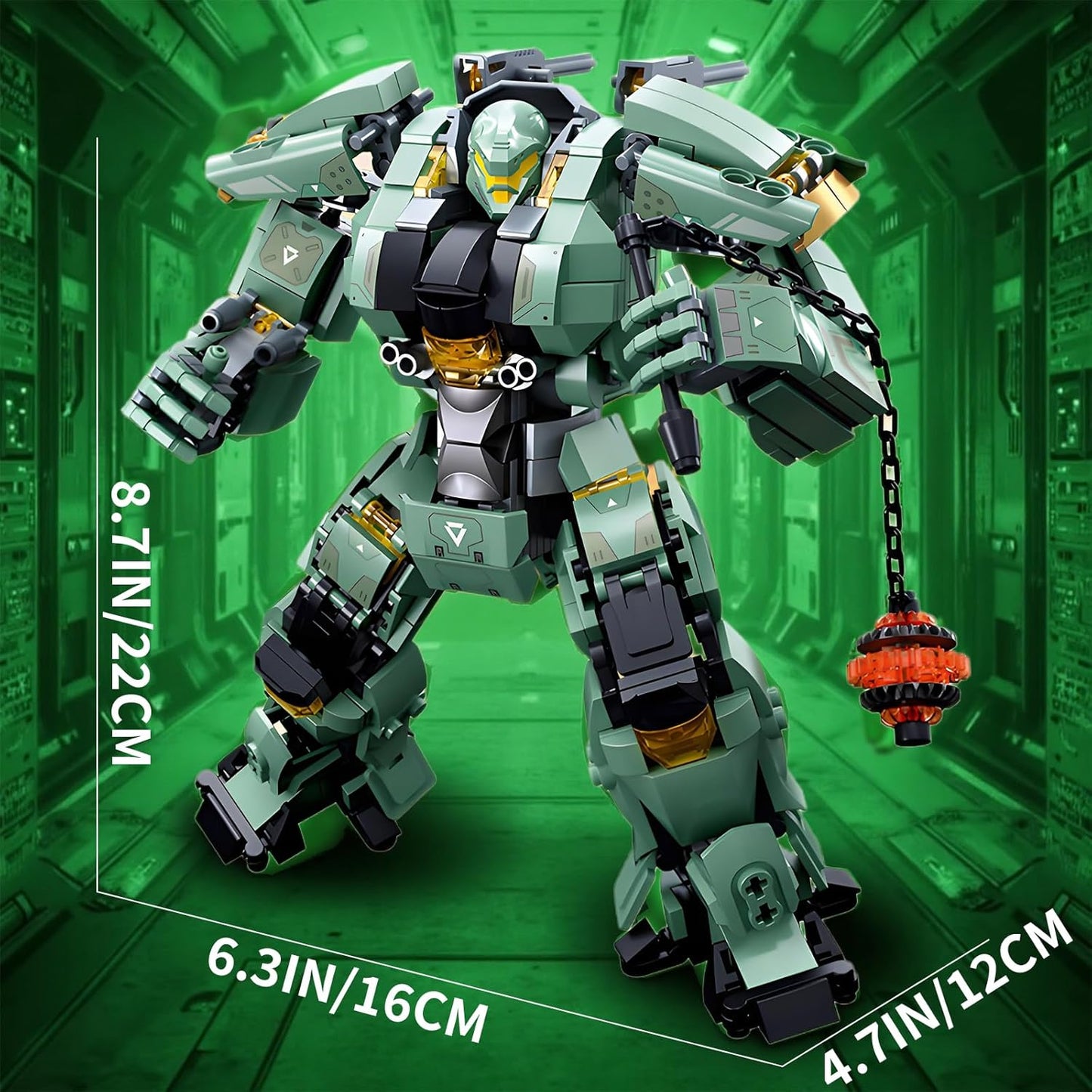 Ice Warrior Mech Building Blocks Sets Transforming Mech Robot Building Kits Mech Action Figures Model Toys Gift for Adults Kids Teens 561 PCS
