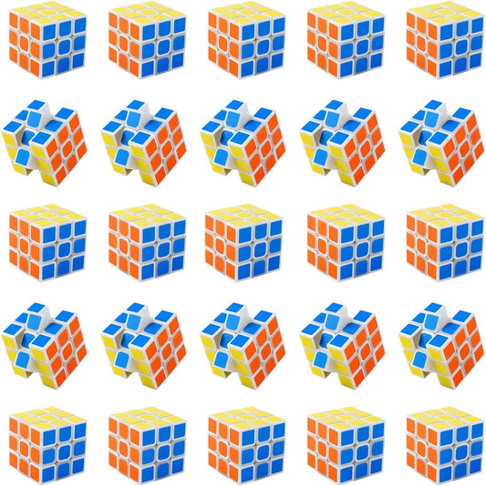 Mini Cube 24 Pack Puzzle Party Favors for Kids Birthday Party Favors, Magic Cube Classroom Prize for Students & School Rewards, Stress Relief Toys Easter Christmas Stocking Goody Bag Filler