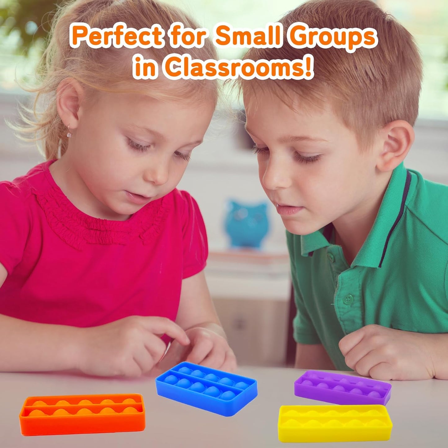 Ten Frame Popper, Math Fidget Sensory Counting Toys, Educational Toy for Kids Classroom Group Learning Activities(Pack of 12)