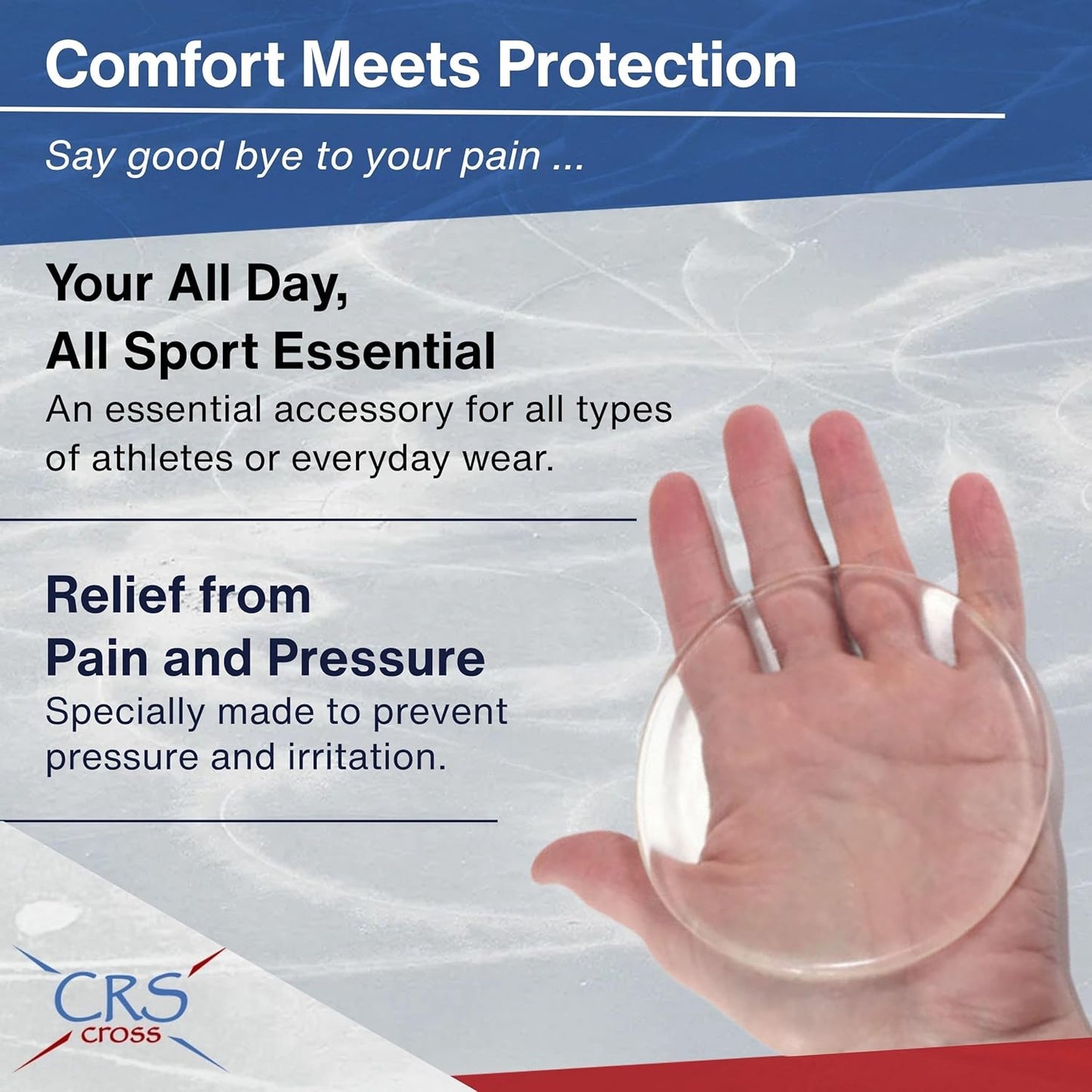 CRS Cross Gel Discs. Ankle Gel Pads. Premium Cushion and Protection for Ice Skates, Hockey, Roller Skating, Inline, Hiking, Riding, and Ski Boots.