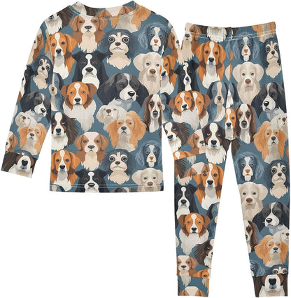 ALAZA Shark Starfish Palm Tree 2 Piece Pajama Set Long Sleeve Top and Pants Sleepwear Unisex - Colors A