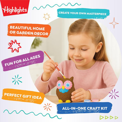 Highlights Paint Your Own Plaster Figurine & Activity Kits – DIY Art Sets with Figurines, Paints, Brush & Bonus Activities – Multiple Themes – Ages 6+