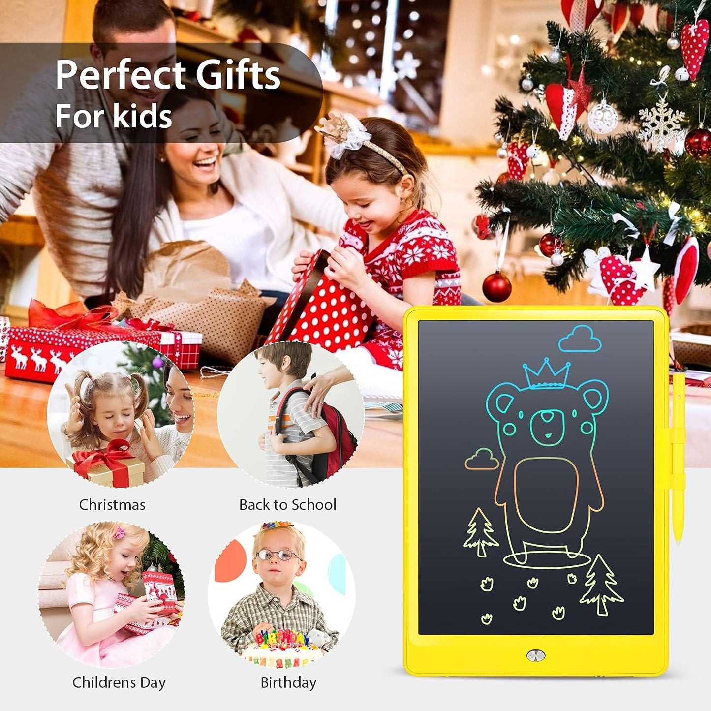 2 Pack LCD Writing Tablet for Kids Doodle Board 10 Inch, Electronic Drawing Tablet Drawing Pads, LEYAOYAO Drawing Board Learning Educational Toddler Toy - Gift for 3-6 Years Old Boys Girls