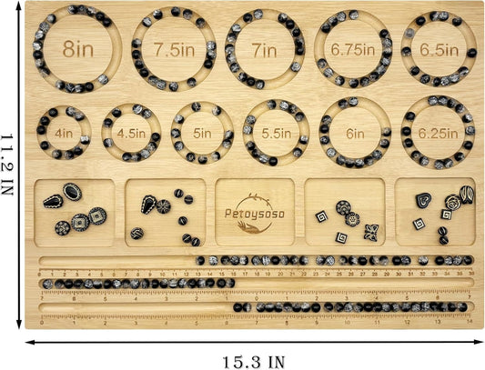 Petoysoso Bead Boards for Jewelry Making, Bamboo Beading Board for Bracelet & Necklace, Jewelry Making Supplies,Bead Tray Supplies