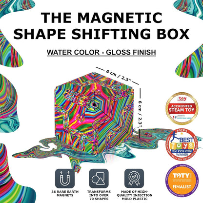 Shashibo Shape Shifting Box - Award-Winning STEM Fidget Toy with Ultra Strong Magnets - Puzzle Cube Transforms Into 100+ Shapes, Perfect Sensory Gift for Kids, Teens, and Adults (Cosmos)