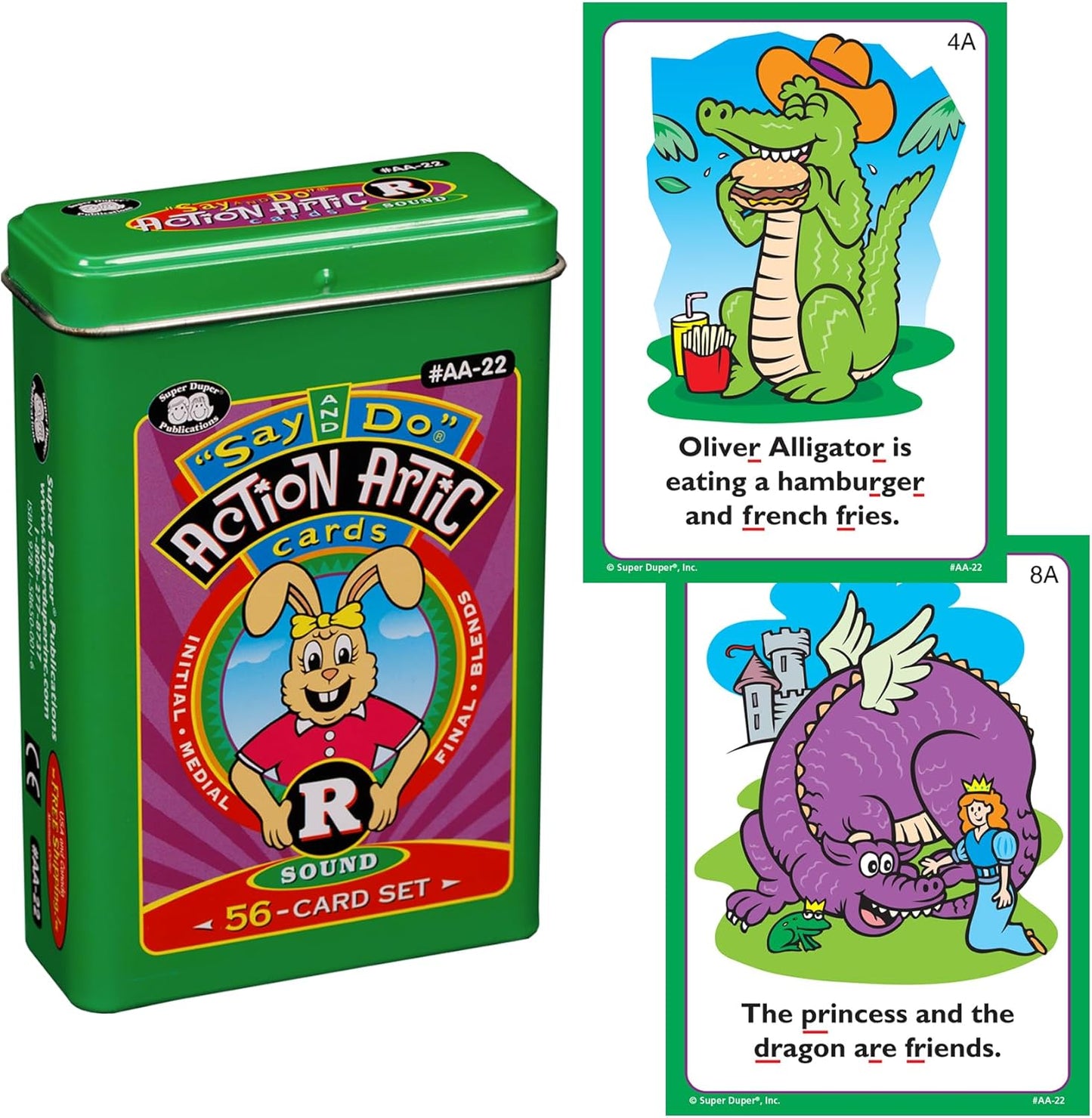 Super Duper Publications | Say and Do® Action Articulation R Sounds Fun Deck | Vocabulary and Language Development Flash Cards | Educational Learning Materials for Children