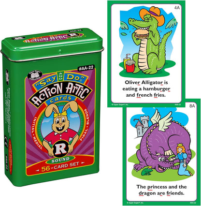 Super Duper Publications | Say and Do® Action Articulation R Sounds Fun Deck | Vocabulary and Language Development Flash Cards | Educational Learning Materials for Children