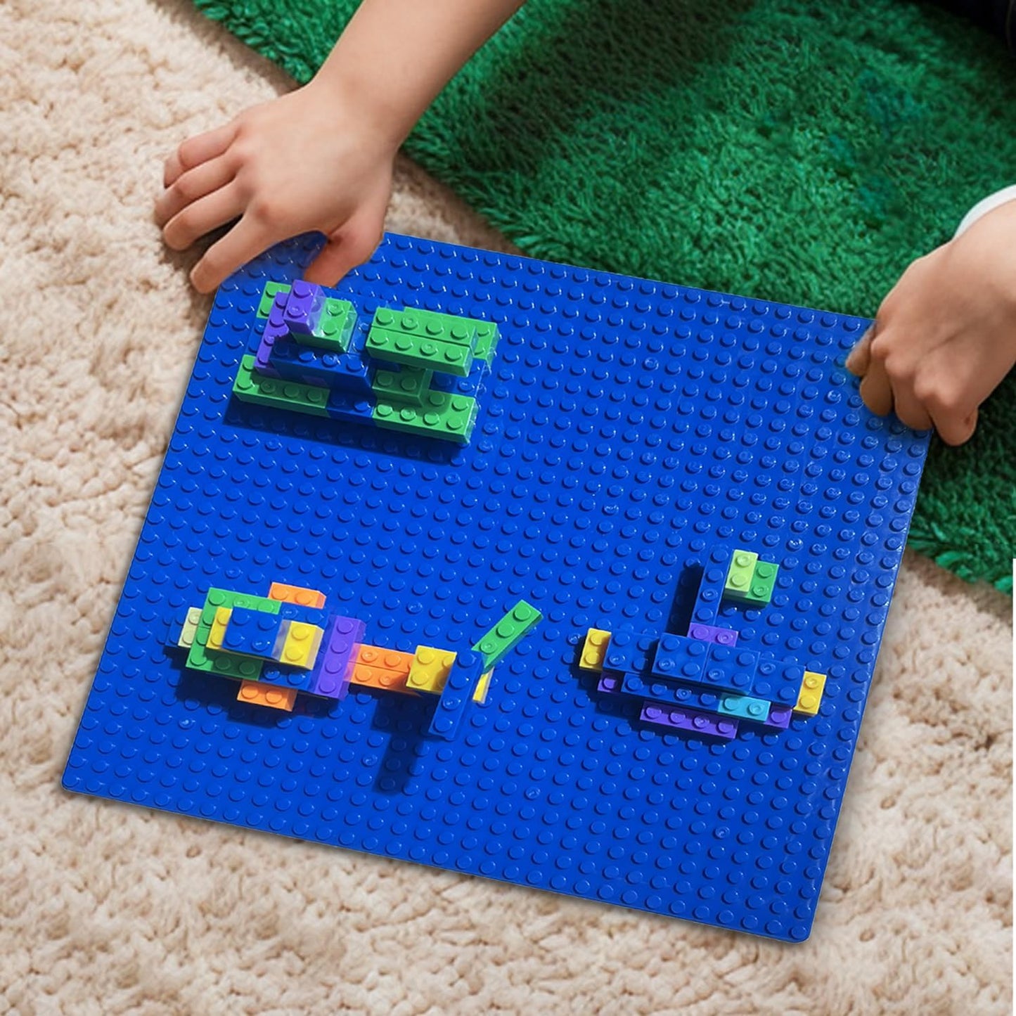 Pairez Toys 8-Pack Classic Baseplates for Building Bricks (10" x 10") – Compatible with All Major Brands, Construction Toys for Kids Ages 4-8+, Black, White, Dark Gray, Light Gray