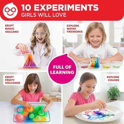Doctor Jupiter Preschool Science Kit for Kids Ages 3-5 | Toddler Learning Activities, Birthday Gift Ideas for 3-4-5 Year Old Girls | Learning & Educational Toy STEM Kit with 100+ Experiments