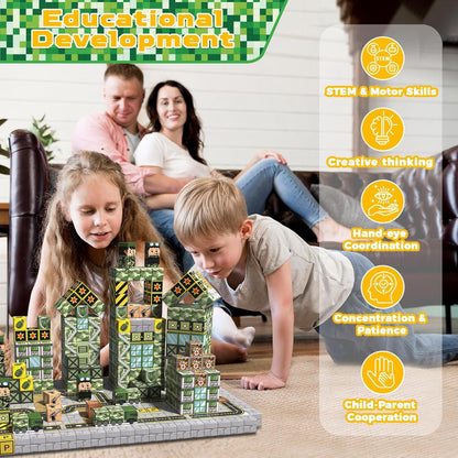 Annexfun Magnetic Blocks - 100PCS Build Magnetic Dark Mechanical Guardian Castle - Magnetics Toys for Montessori Toddler Christmas Birthday Gifts - STEM Sensory Toys for 3 4 5 6 7 8 9 10 Year Old Boys