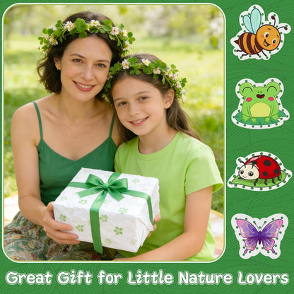 Montessori Wooden-Lacing Cards, Fine Motor Skills, Cute Bear Lacing Cards (Forest)