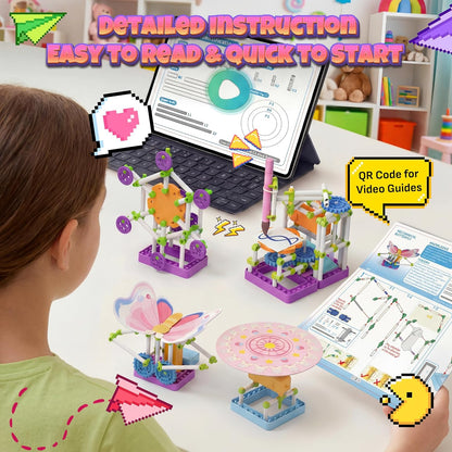 SMILESSKIDDO 100+ Girls Science Kit for Kids Ages 5 6 7 8 10 | STEM Toys for Girl | Birthday Gift Ideas for 5+ Year Old Girls | Learning & Educational Projects with Fun Experiments (8018E)