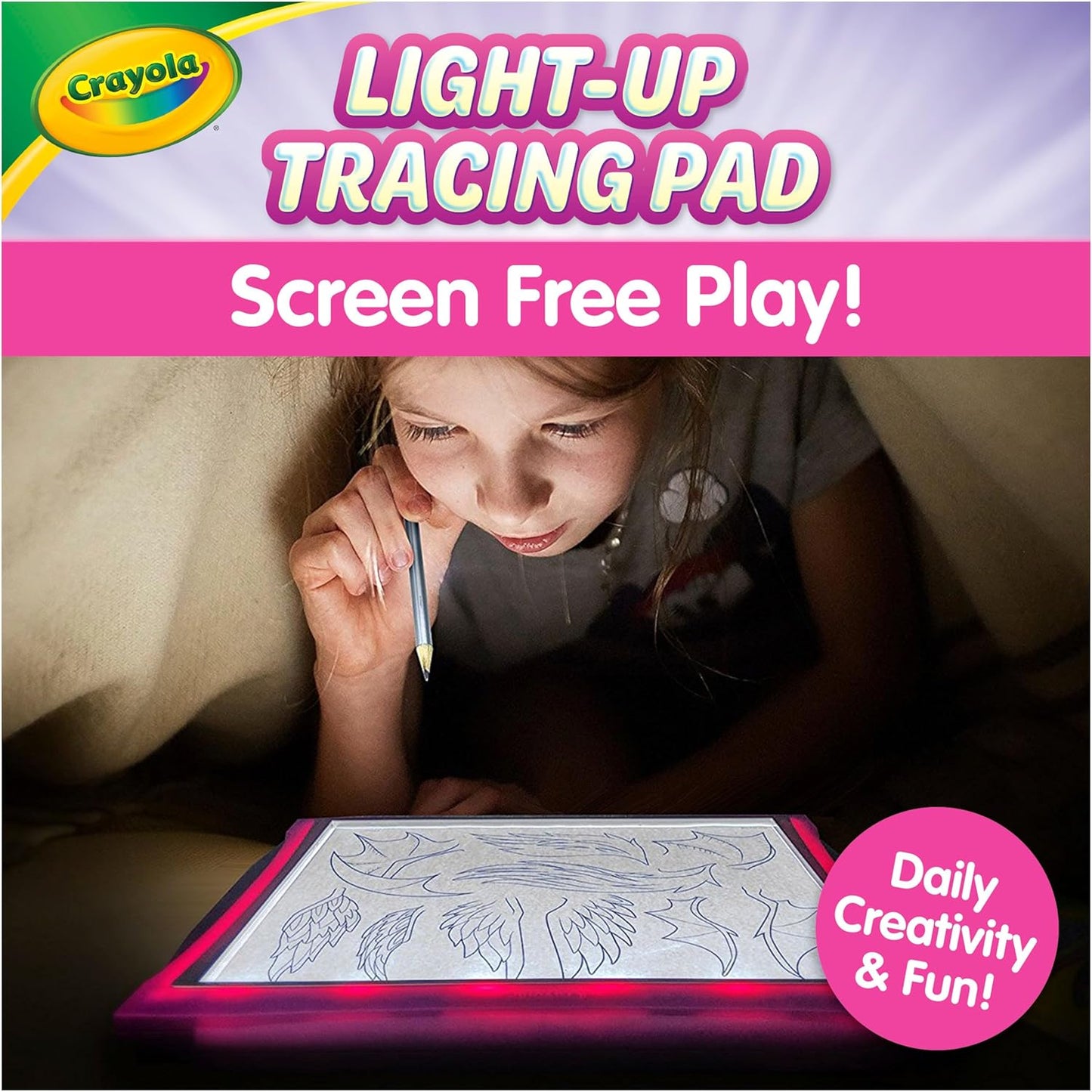 Crayola Light Up Tracing Pad - Blue, Drawing & Tracing Projector for Kids, Sketching Light Box Table, Toys for Kids, Gift for Girls & Boys, Ages 6+