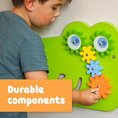 Spark & Wow Crocodile Activity Wall Panels | Light Green | Ages 18m+ | Montessori Sensory Wall Toy | 9 Activities| Busy Board Toys for Toddlers