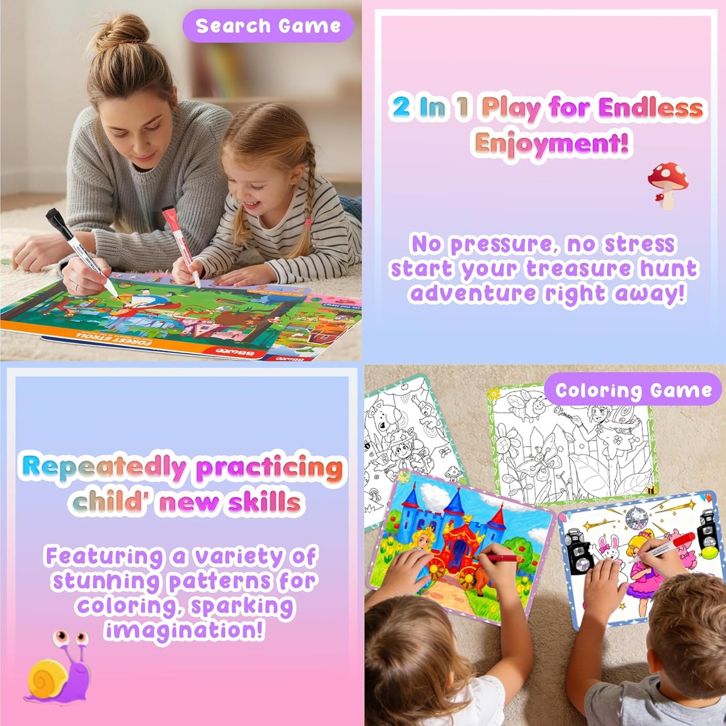 Search and Find Activity Books for Kids Ages 3-5, Travel Games Toys for Car Airplane, Road Trip Activities for Kids Games 4-8, Preschool Learning Activities, Educational Seek Game,Gifts for Boys Girls