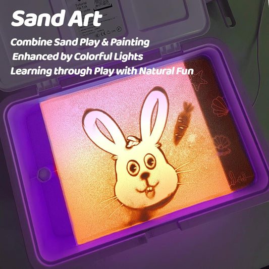 ColorWeaveArt Play Sand Art Box Toys Luminous Sand Painting Gifts for Girls Ages 4, 5, 6, 7, 8, 9,10,11,12 +Year Old, 4-12 Years Old Birthday Toy Gift for Girls Boys Party Sensory Bins