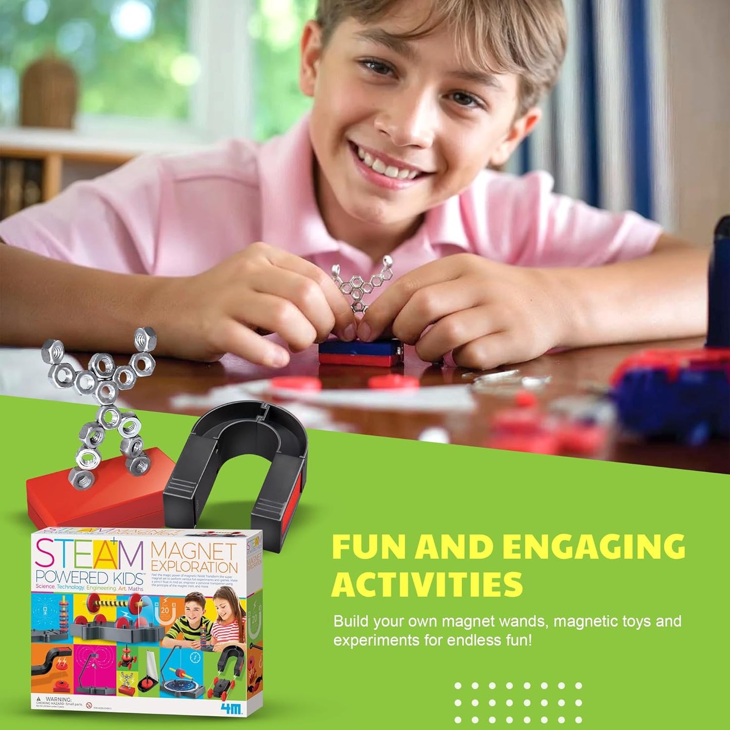 4M | STEAM Dinosaur World Exploration| Hands-On Science Kit with Dinosaur Figures & Fossil Experiments for Kids Ages 5+ - Educational Paleontology Toy Gift