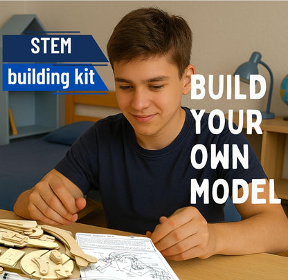 PATHFINDERS STEM Kit – Hydraulic Robotic Arm | Wooden Building Kit for Kids Ages 8-12 | Mechanical Engineering Toy | Hands-On STEM Project for Boys & Girls