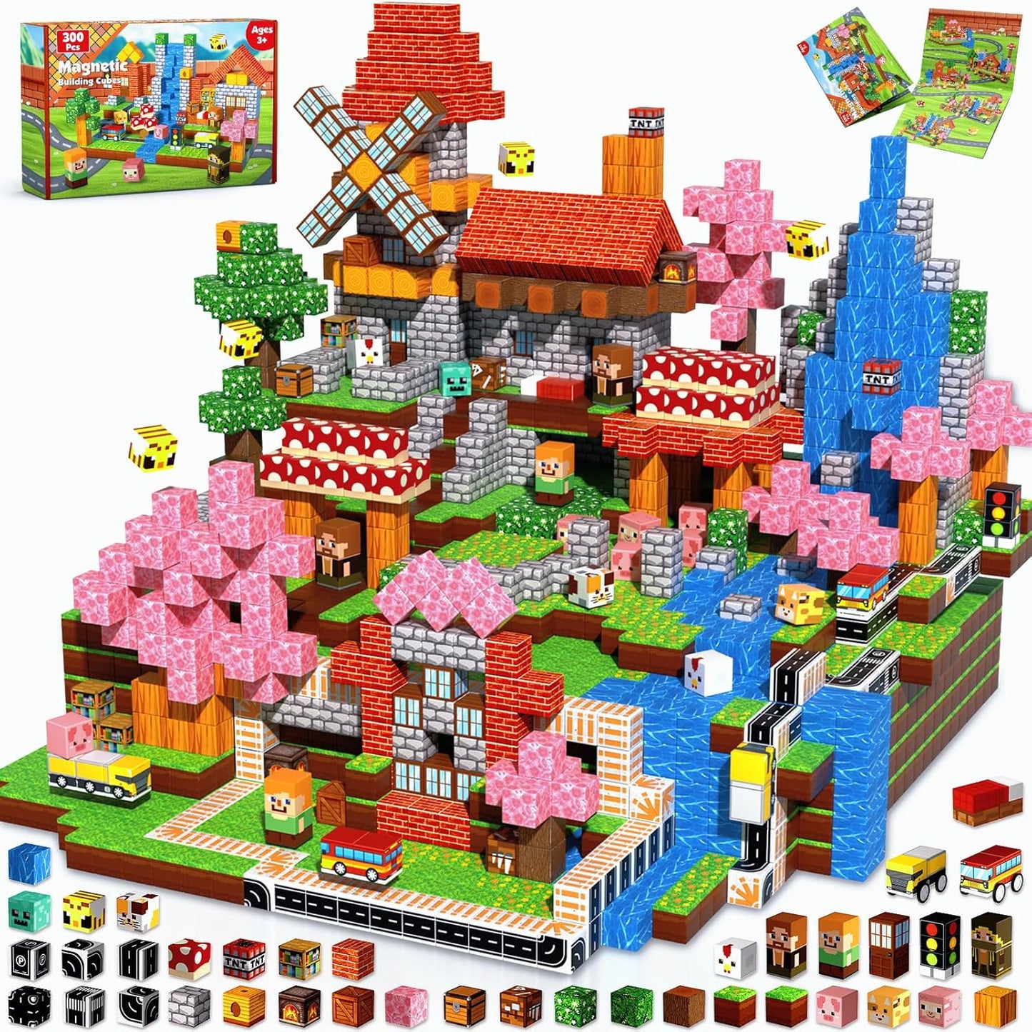 Magneverse 150 PCS Magnetic Blocks - Building Block for Kids Ages 4-8, Magnet Blocks Cubes for Boys Girls, STEM Educational Stacking Magnet Toy for 3 4 5 6 7 8 9 10 11 12 Birthday Gifts