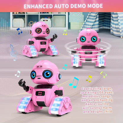 Robot Toys for Boys and Girls, Rechargeable Remote Control Robot with Auto-Demonstration, Light Projection, Dance Moves, Music, and Gesture Sensing –Toy Robot Gifts for 6+ Year Old Boys (Blue)