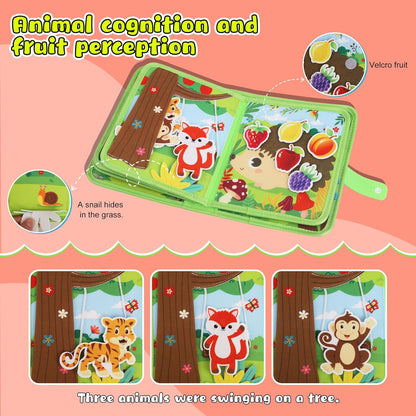 Busy Book for Toddlers Montessori Toys- Busy Board for 1-3 Year Boy Gifts Girl Toys Educational Learning Quiet Activity Books Toddler Airplane Travel Toy for 1 Year Old Birthday
