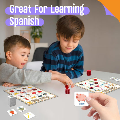 SpriteGru Multiplication & Division Bingo Game, 480 Math Problems, 2 Educational Math Board Game for Kindergarten and Preschool Kids 4-8, Perfect for Classroom & At Home (Up to 25 Players)