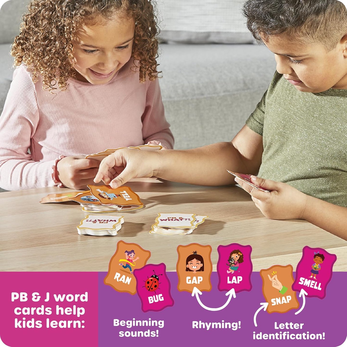 Learning Resources PB & What?! - Learn to Read Rhyming Games for Kids, Literacy Phonics Game, Elementary Classroom Matching Games, Learning Game for Grade School, Kindergarten 1st and 2nd Graders