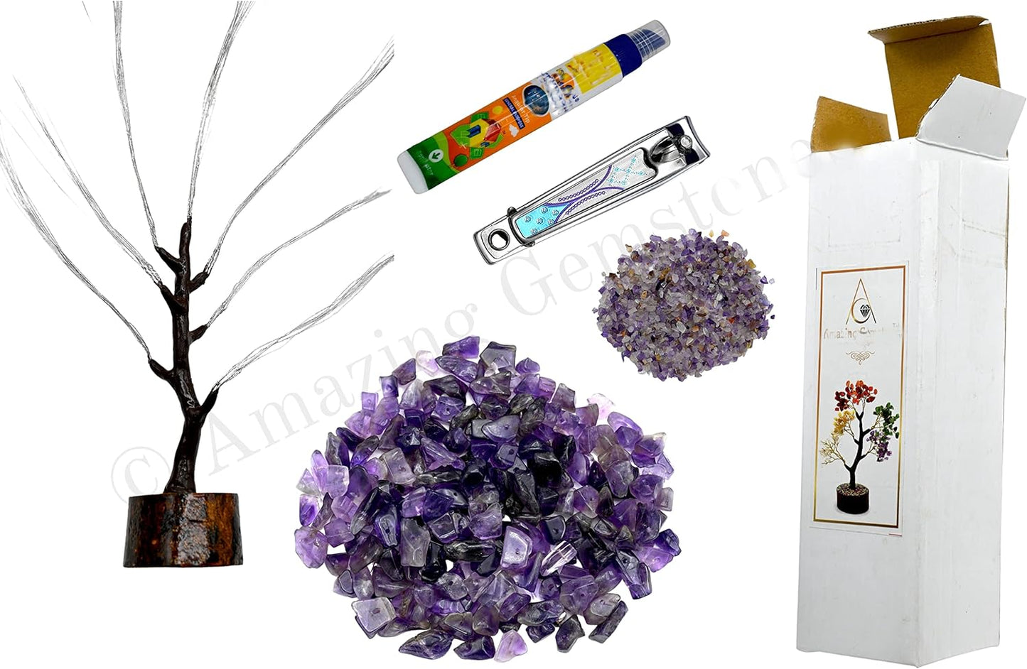 Multi Gemstone Chakra Decor Crystal Tree DIY Kits for Adults Kids, Makes a Perfect Office Table Feng Shui Tree Holistic Gifts for Women