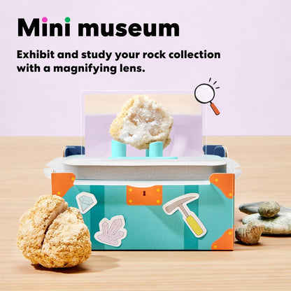 KiwiCo Volcano Science Kit for Kids Ages 5–8 – STEM Educational Toy & Science Gift with Rock & Mineral Exploration, Real Geodes, Magnifying Lens, Display Case & Eruption Experiment