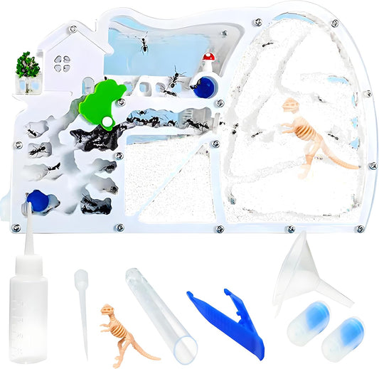 EXBEPE Large Sand Ant Farm Castle,Ant Habitat with Dinosaur Digging to Study Ant Colony Ecosystem Behavior,Science Educational Gift for Kids