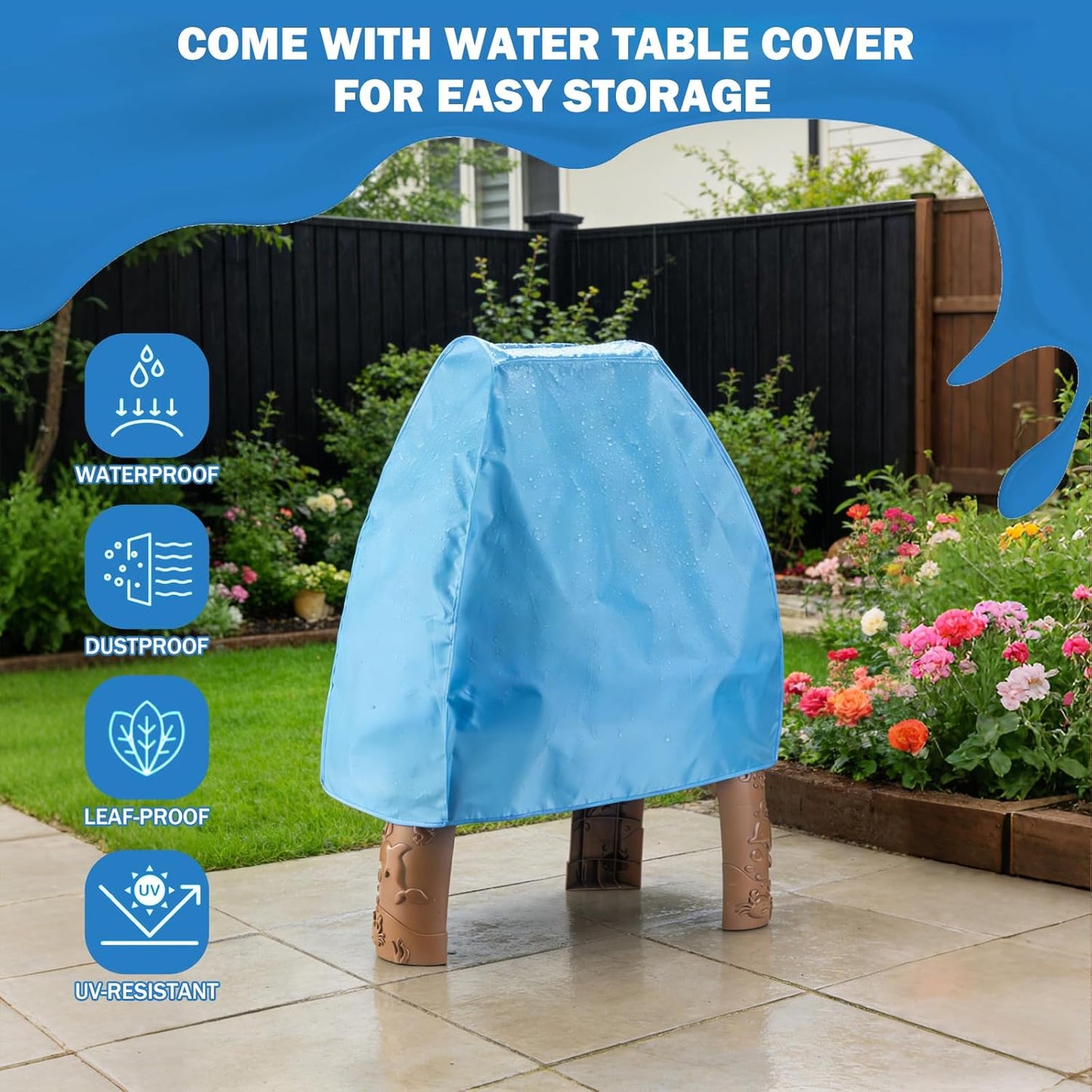 Water Table for Toddlers 3-5 Outdoor Toys for Kids Ages 4-8 3-Tier Kids Sand Water Tables with Fishing Game Set Activity Sensory Table Summer Gift Beach Outside Toys for Toddler Boys