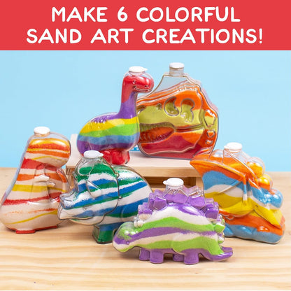 Made By Me Create Your Own Underwater Sand Art, Includes 6 Ocean-Themed Bottles, 8 Sand Colors, Glitter, & Funnel, Great Staycation or Group Activity, Party Idea, DIY Sand Art For Kids Ages 6, 7, 8, 9