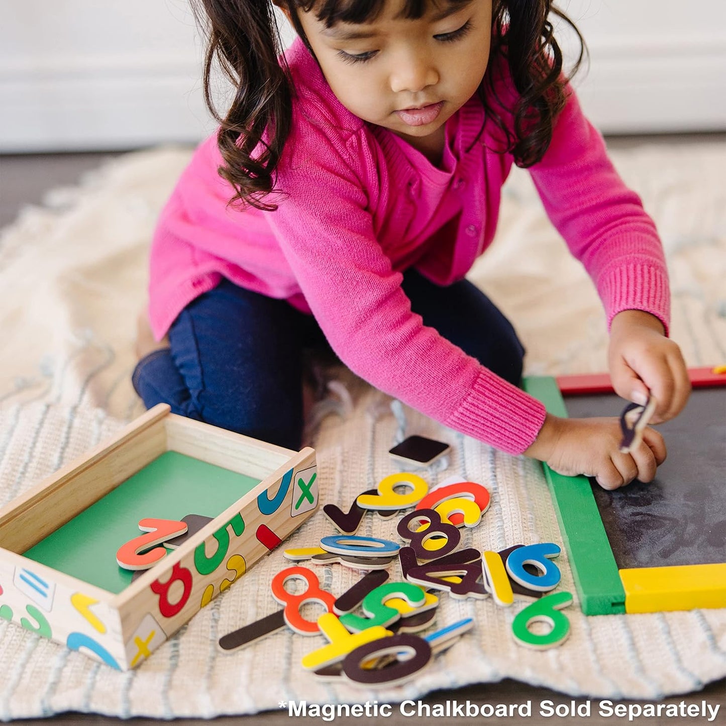 Melissa & Doug 52 Wooden Alphabet Magnets in a Box - Uppercase and Lowercase Letters