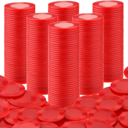 Coopay 600 Pieces Plastic Poker Chips Bingo Chip Bulk Learning Counters Disks Poker Card Game Counting Markers for Math Practice, Game Tokens and Teaching Rewards, 38 mm/ 1.5 Inches (Yellow)