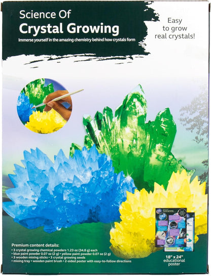 BBC Earth Grow & Discover Crystal Aquarium, Grow Colorful Cave-Like Crystal Formations Inside Reusable Tank, Magic Rocks, STEM Toys, Unique Crystal Growing kit, Science Experiments for Kids 6-8