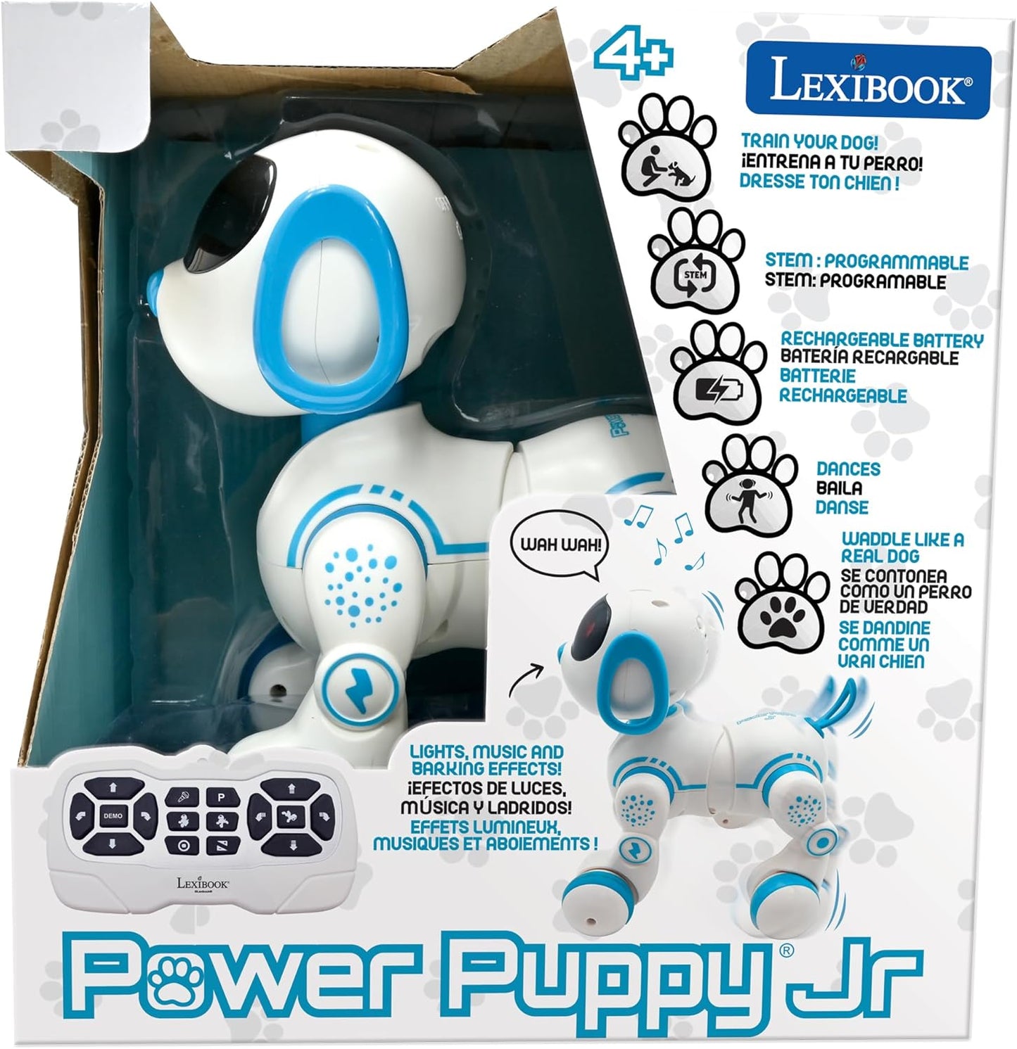 Lexibook Power Puppy® Jr - My Little Robot Dog - Robot Dog with Sounds, Music, Light Effects - Barks and Walks Like a Real Dog, Toy for Boys and Girls - PUP01