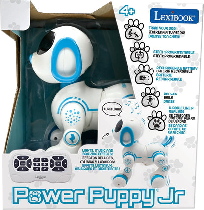 Lexibook Power Puppy® Jr - My Little Robot Dog - Robot Dog with Sounds, Music, Light Effects - Barks and Walks Like a Real Dog, Toy for Boys and Girls - PUP01
