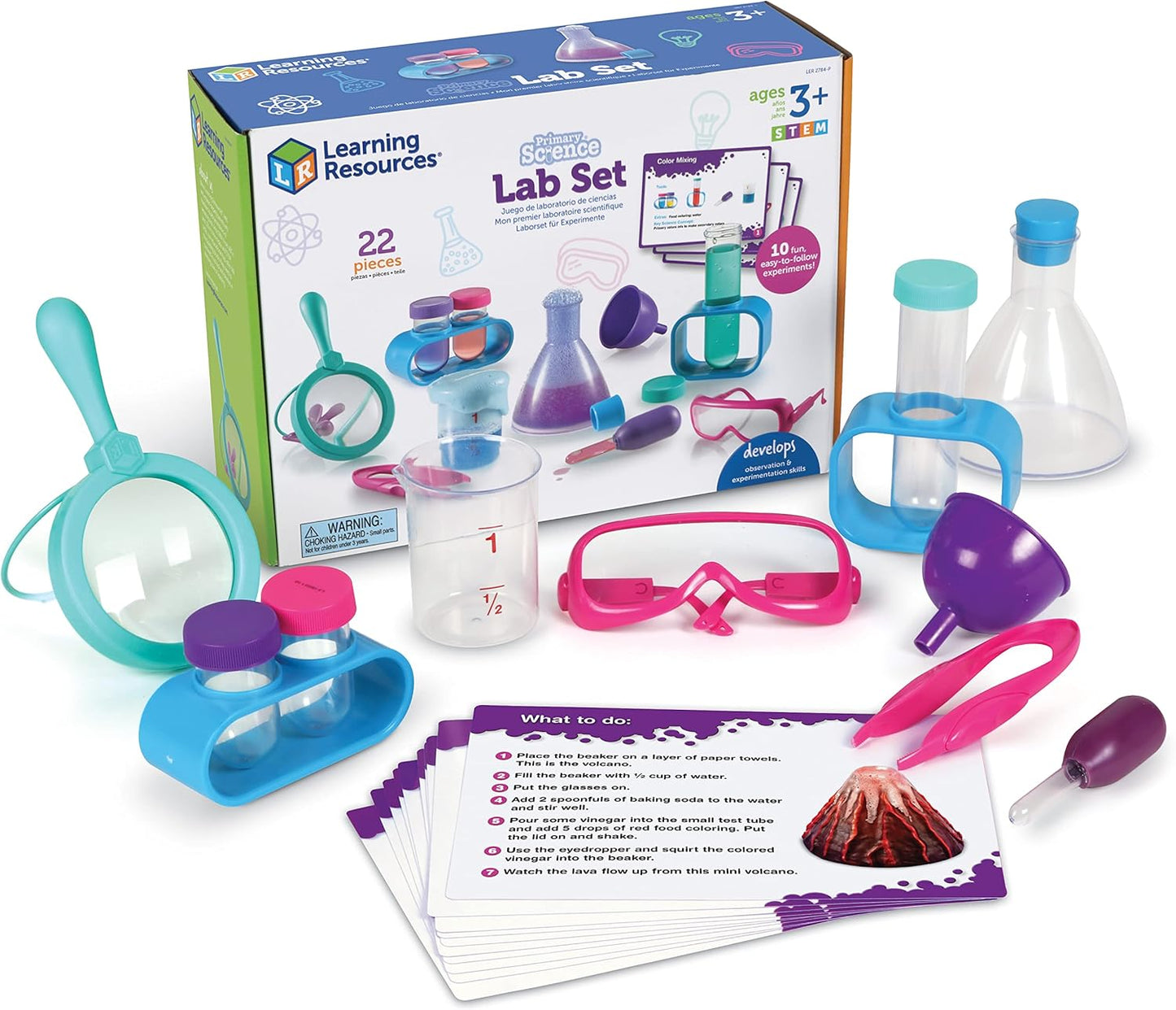 Learning Resources Primary Science Lab Activity Set - Experiments for Kids, Chemistry Toy, Pretend Play, STEM Projects, Classroom Must Haves, Teacher Supplies, Montessori Gifts for Boys and Girls